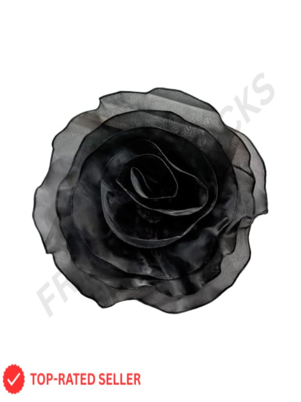 Extra Large Organza Satin Camellia Brooch Pin for Women Wedding Party Dress